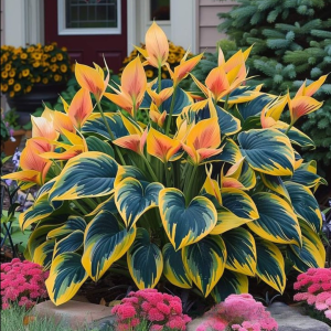 Хоста Флейм Данс купить по цене от 650р. в интернет-магазине «Посадика» с доставкой почтой в в Гагарине и по всей России – [изображение №1].