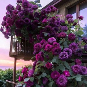 Роза Плетистая Плум Пэшн купить по цене от 610р. в интернет-магазине «Посадика» с доставкой почтой в в Гагарине и по всей России – [изображение №1].